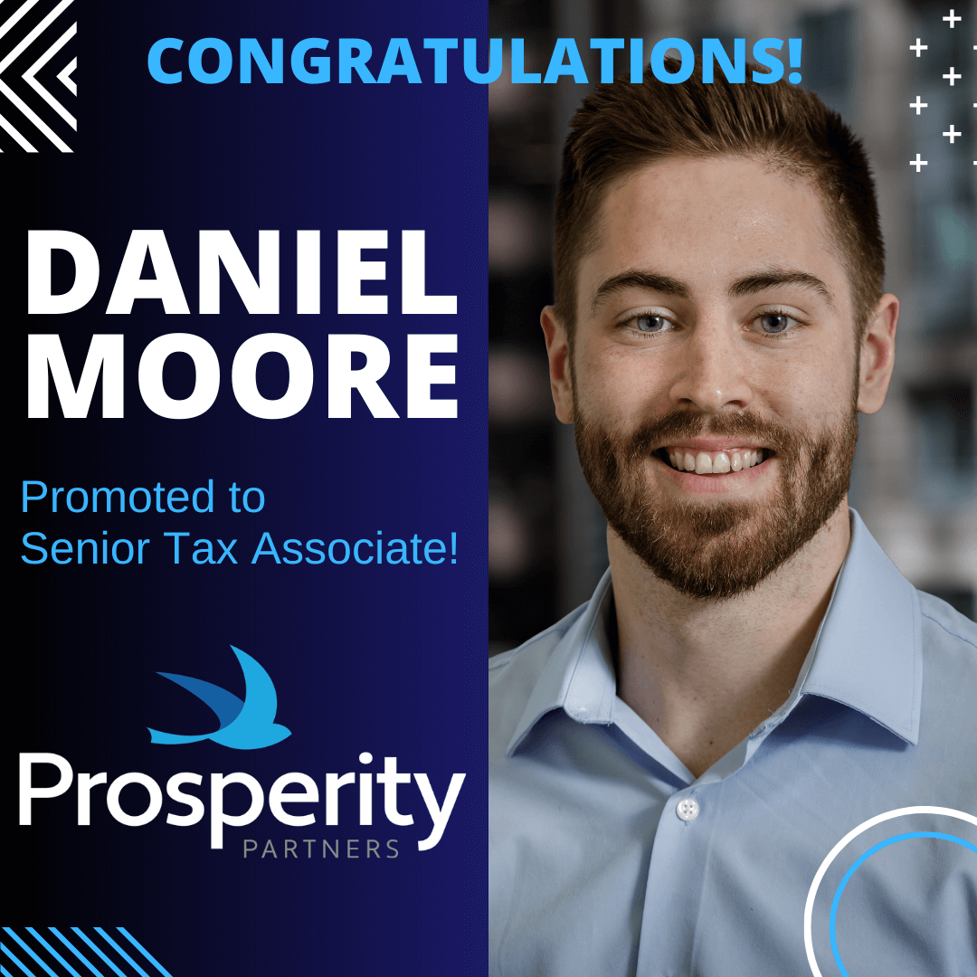 Congratulations, Daniel Moore! Promoted to Senior Tax Associate!